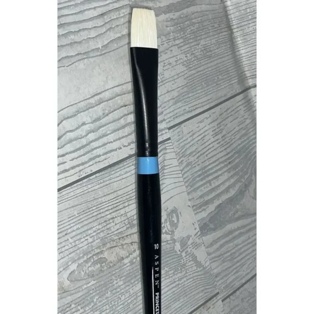 Aspen Princeton 6500 Synthetic Bright 10 Long Handle Oil Paint Brushes BRAND NEW